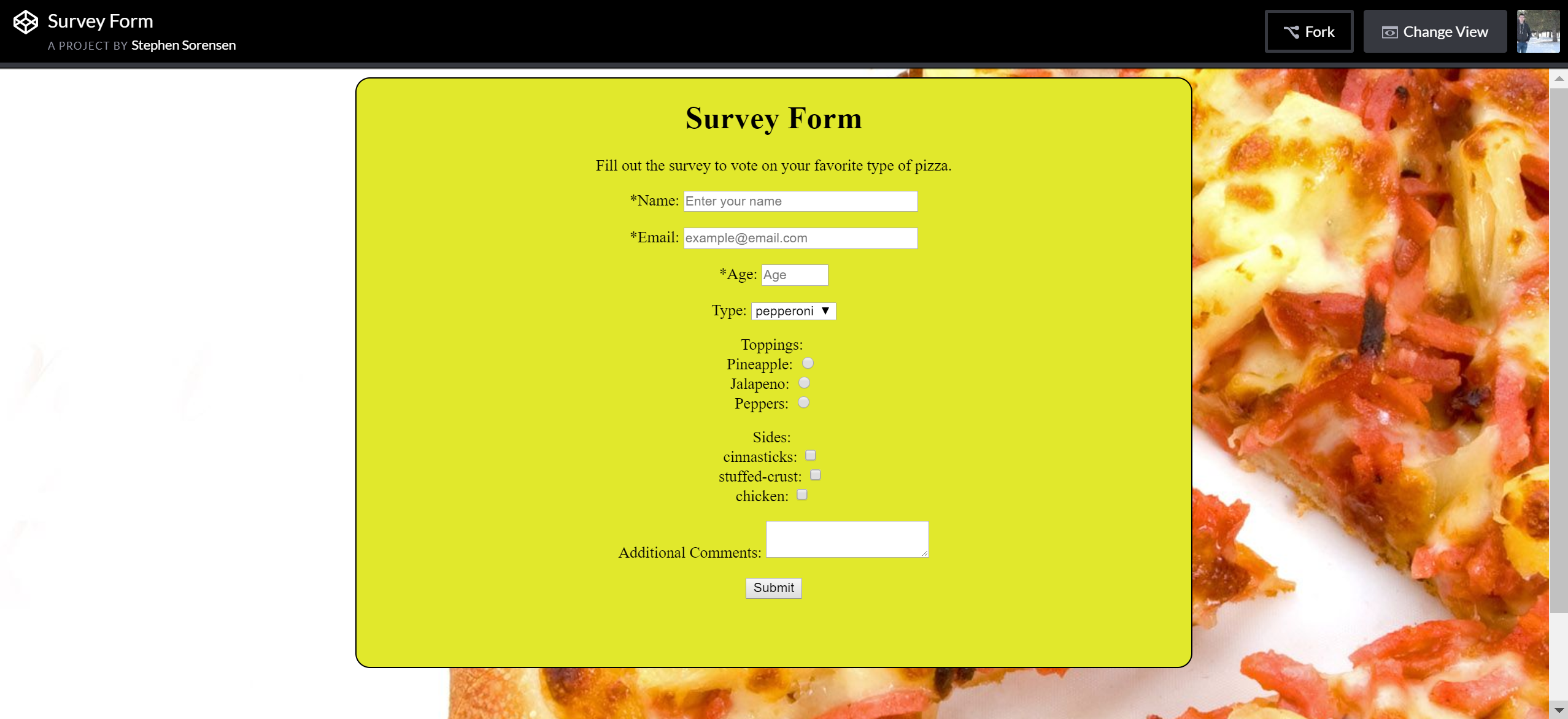 Survey Form